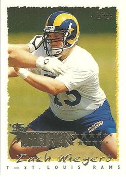 Zach Wiegert St. Louis Rams 1995 Topps NFL Rookie Card - Draft Pick #238